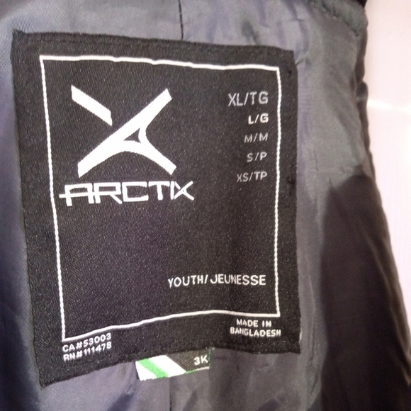 Arctix youth winter snow overalls size large - Picture 5 of 11